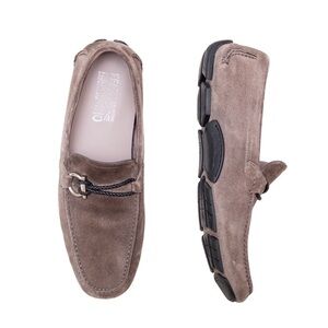 Salvatore Ferragamo Parigi Suede Gancini Driving Moccasins Loafers Men’s Sz 9 D